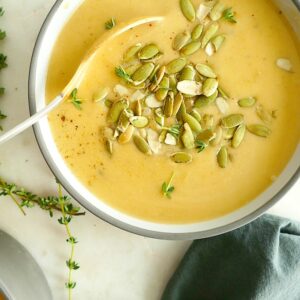 Vegan Butternut Squash and Pear Soup