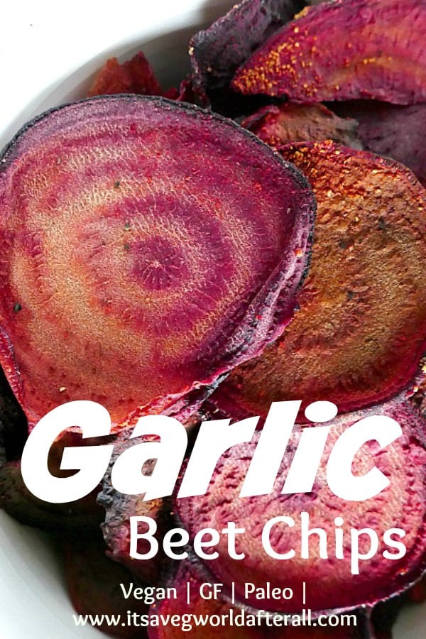 Baked Garlic Beet Chips