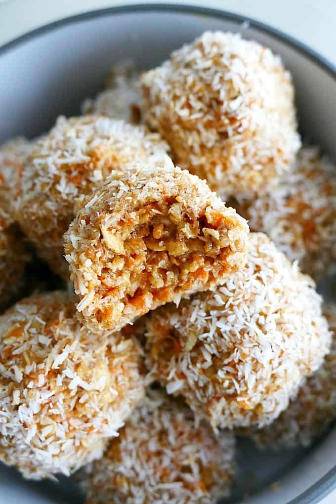 Healthy Carrot Cake Bites