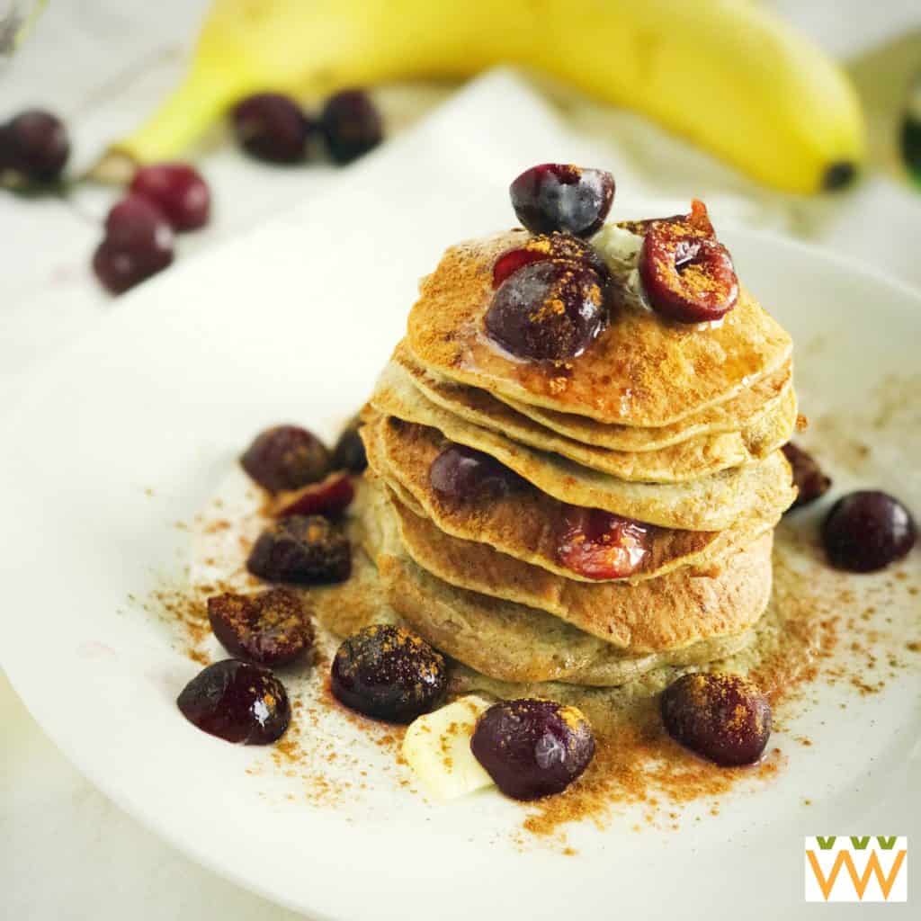 4 Ingredient Flourless Pancakes - It's a Veg World After All®