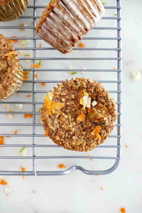 Zucchini Carrot Oat Muffins It's a Veg World After All®