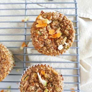 zucchini carrot oat muffins