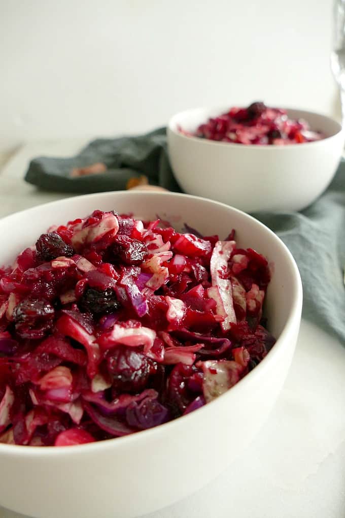Roasted Beet and Cabbage Slaw - It's a Veg World After All