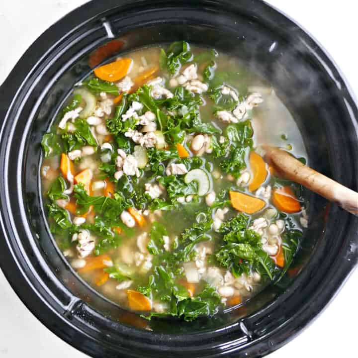 White Bean, Sausage, and Kale Soup - It's a Veg World After All®