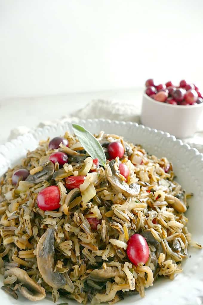 Wild Rice and Mushroom Pilaf with Cranberries  Its a Veg World After All