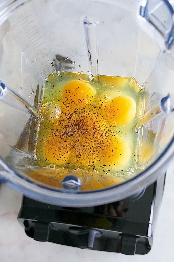 eggs in a blender