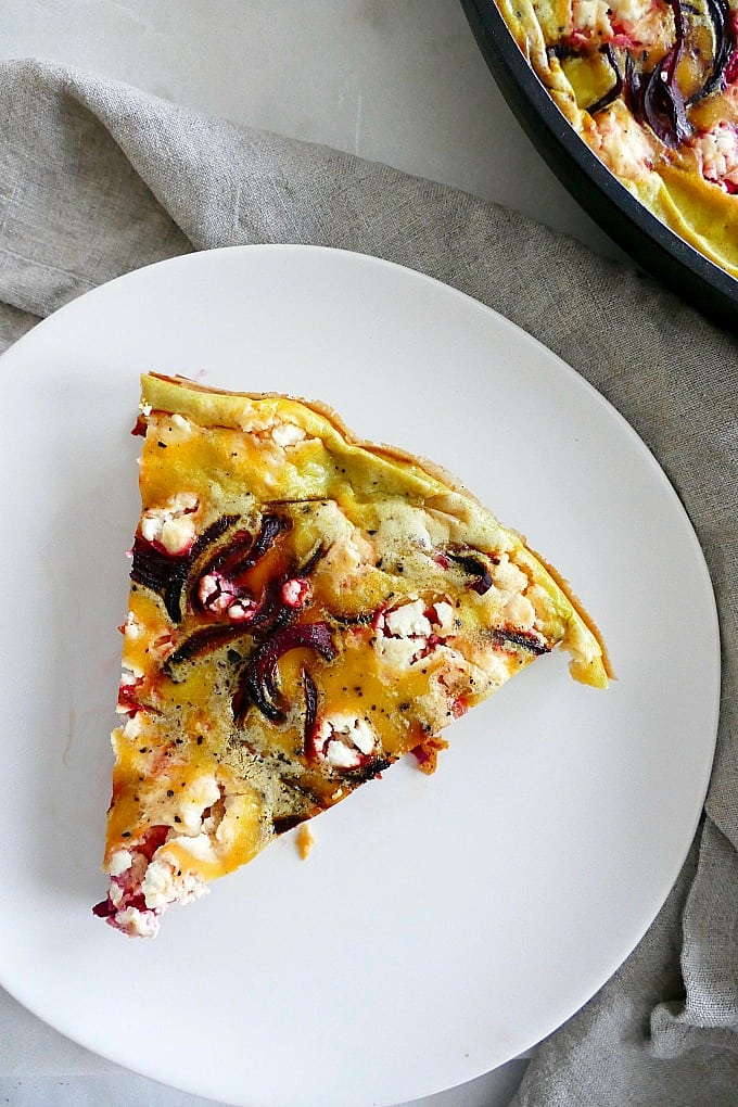 beet and goat cheese oven baked frittata