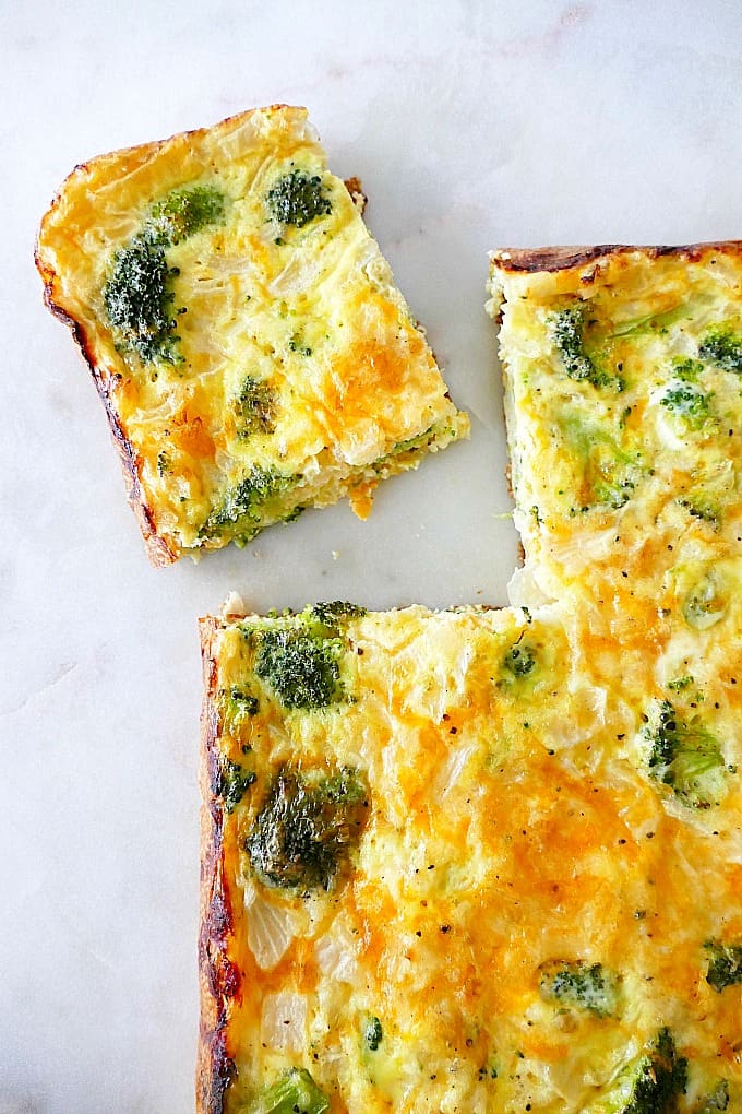 broccoli and cheese egg bake