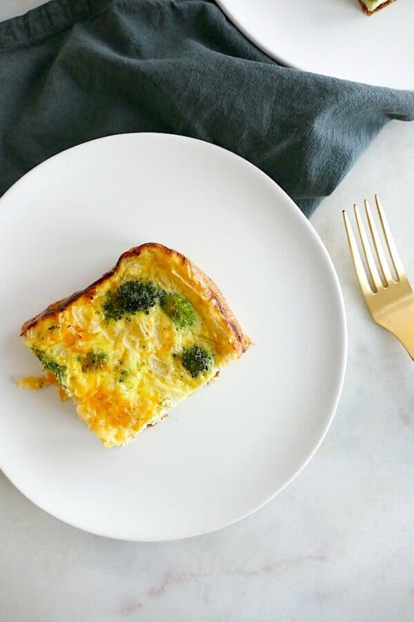 Easy Broccoli and Cheese Egg Bake It's a Veg World After All®