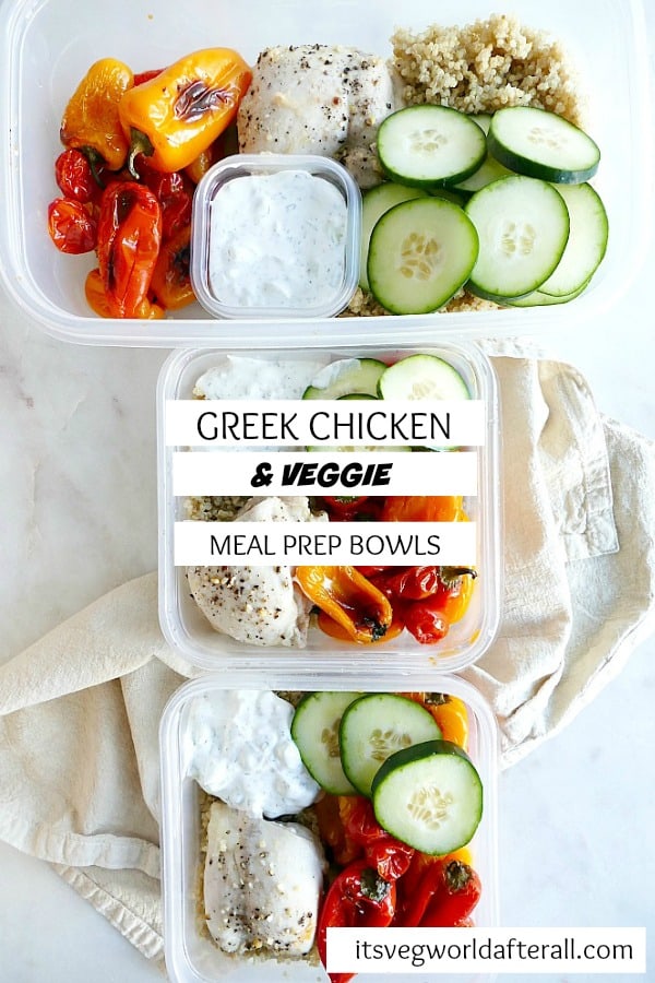 Greek Chicken Meal Prep Bowls - Green Healthy Cooking