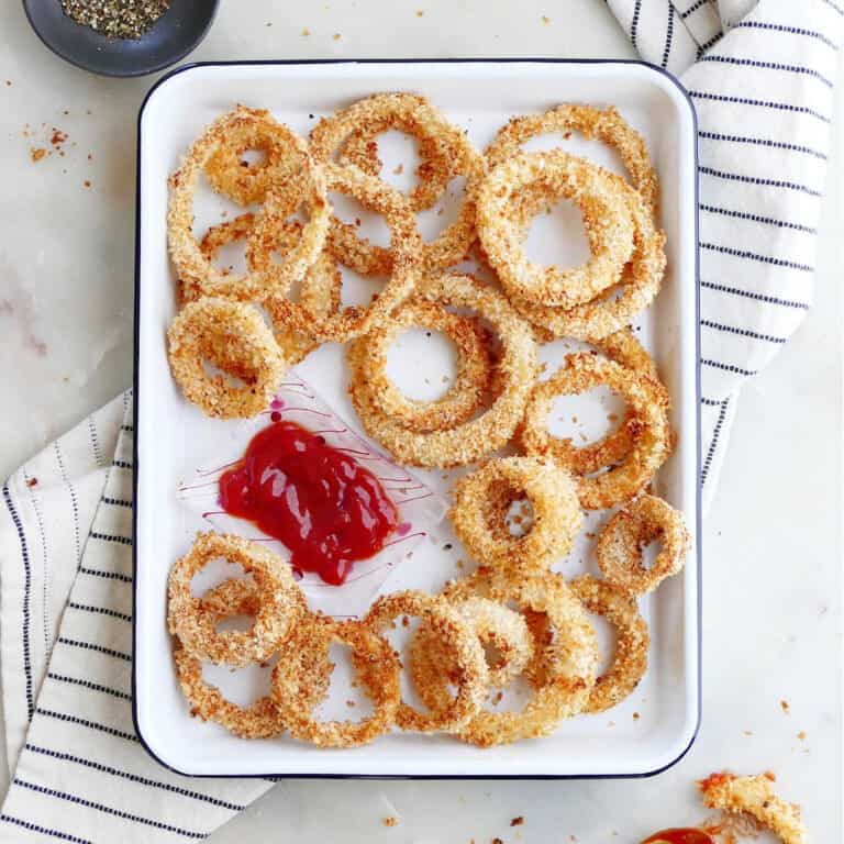 Oven Baked Panko Onion Rings It's a Veg World After All®