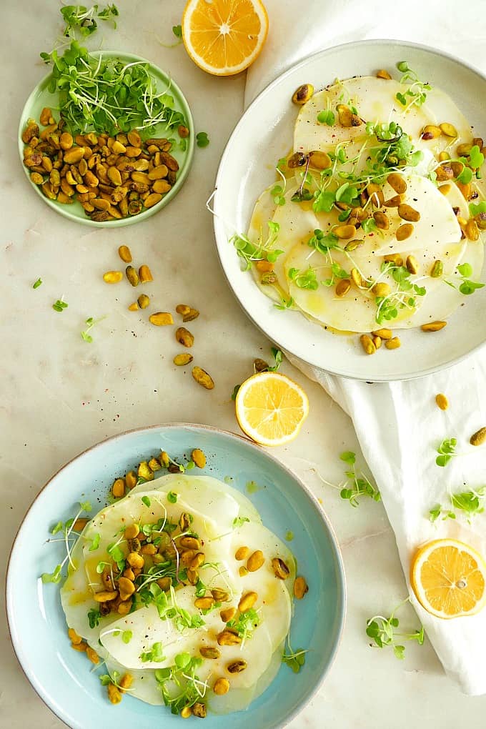 Vegan Shaved Kohlrabi Salad