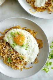 Breakfast Rutabaga Noodles - It's a Veg World After All®