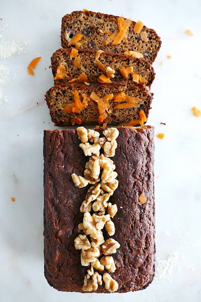 Paleo Carrot Banana Breakfast Bread