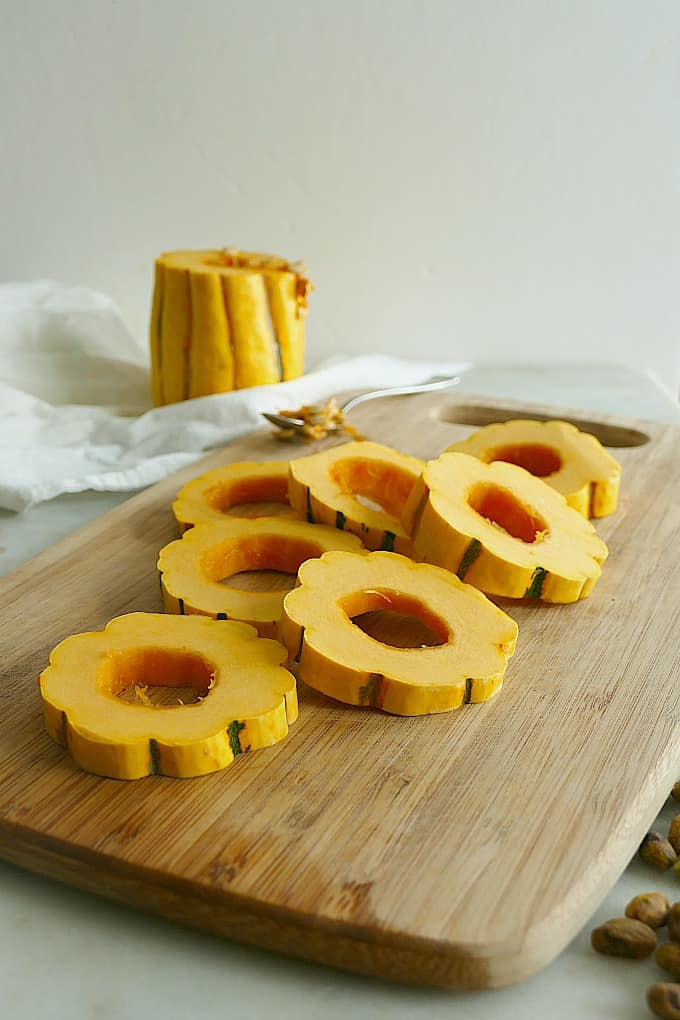 Pistachio Crusted Delicata Squash