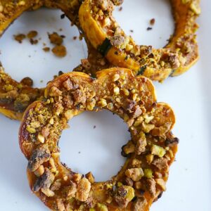 Pistachio Crusted Delicata Squash