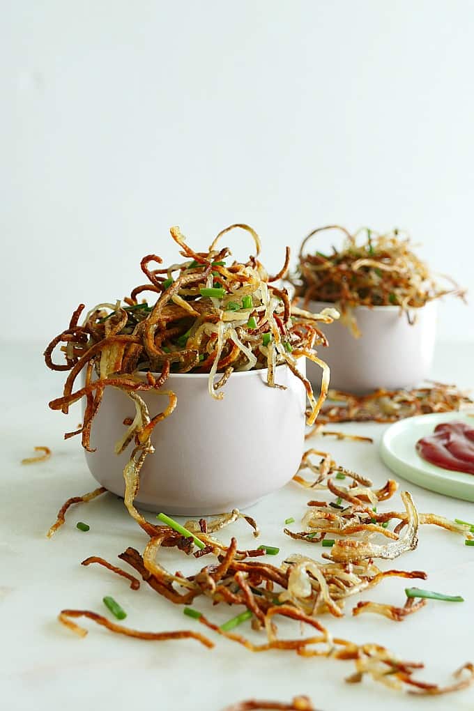 Baked Shoestring Fries with Fresh Chives