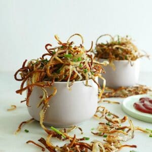 Baked Shoestring Fries with Fresh Chives