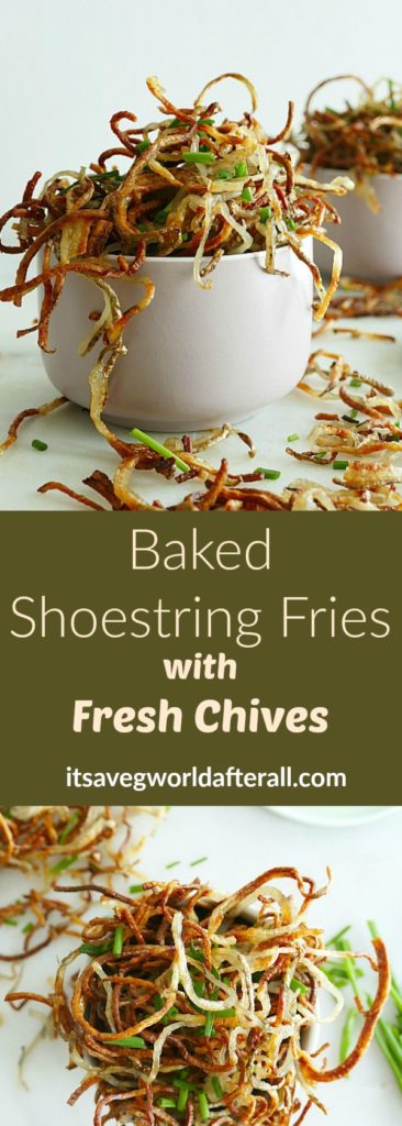Baked Shoestring Fries with Fresh Chives