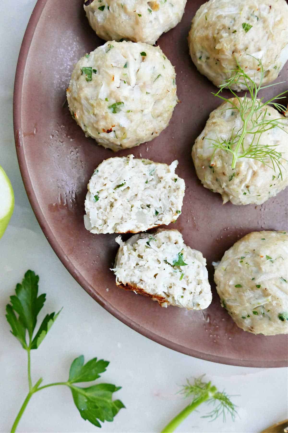 Mini Fennel and Apple Turkey Meatballs