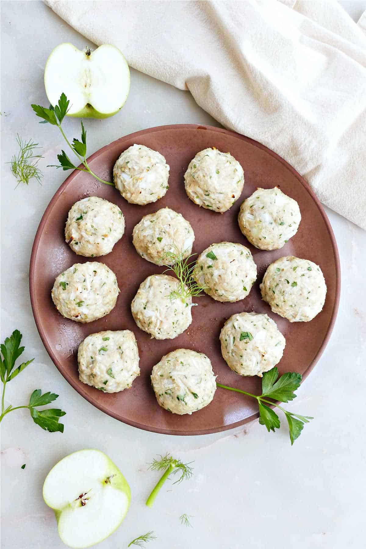 Mini Fennel and Apple Turkey Meatballs