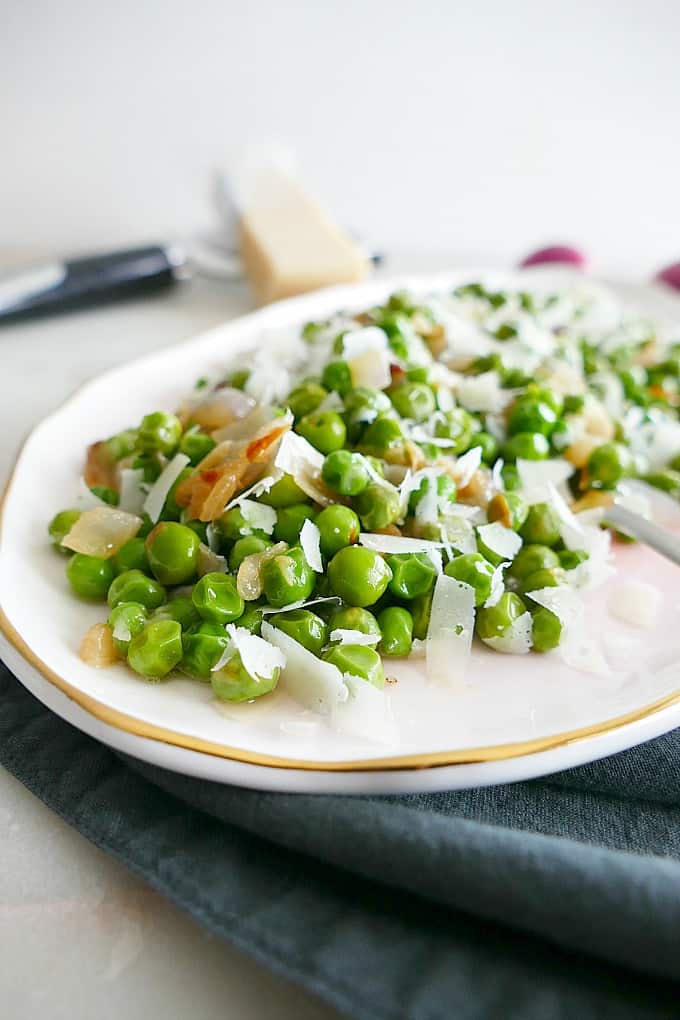 Parmesan Peas and Shallots