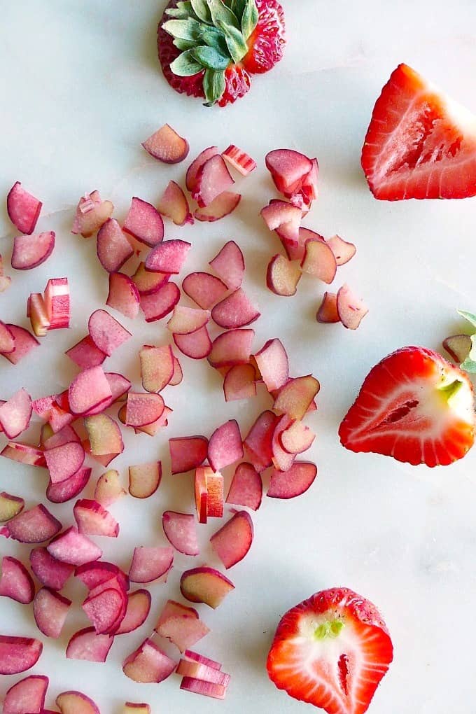 strawberries and rhubarb