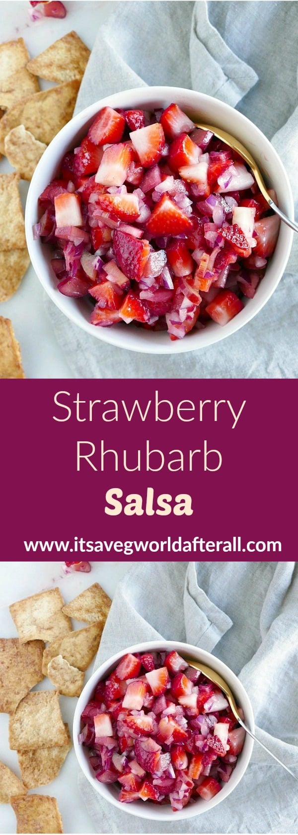 Sweet Strawberry Rhubarb Salsa - It&amp;#39;s a Veg World After All®