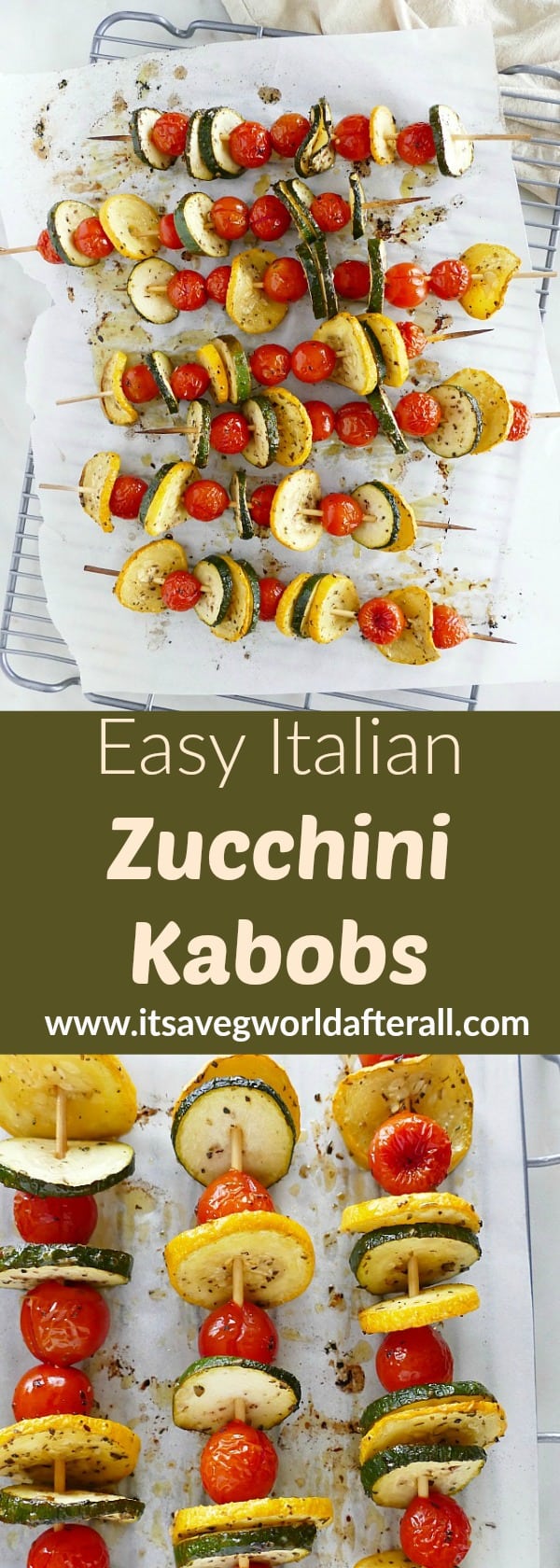 Easy Italian Zucchini Kabobs It's a Veg World After All®