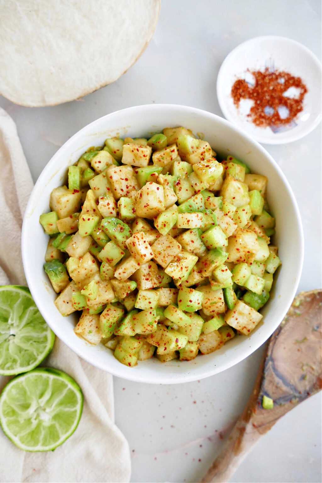 Chili Lime Jicama and Cucumber Salad It's a Veg World After All®