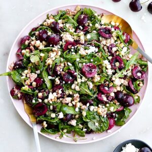 Sweet corn and cherry arugula salad 1