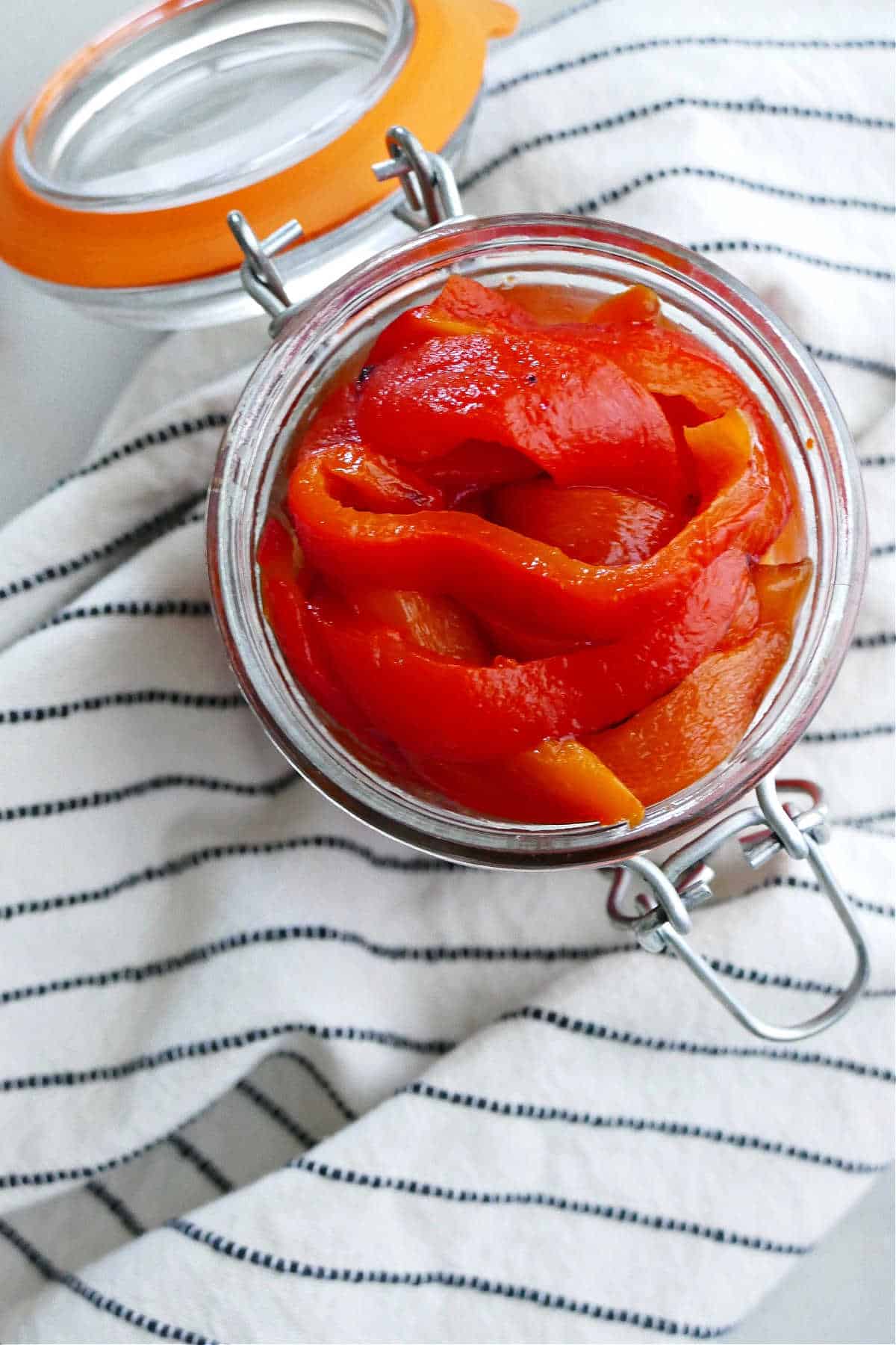 Homemade Roasted Red Peppers - From My Bowl