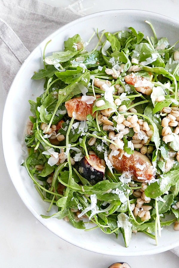 Fig and Barley Arugula Salad