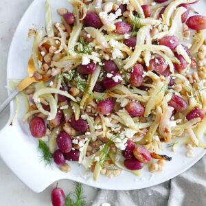 Roasted Fennel and Grapes with Feta