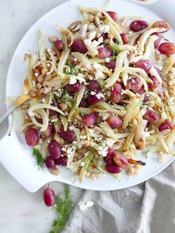 Roasted Fennel and Grapes with Feta