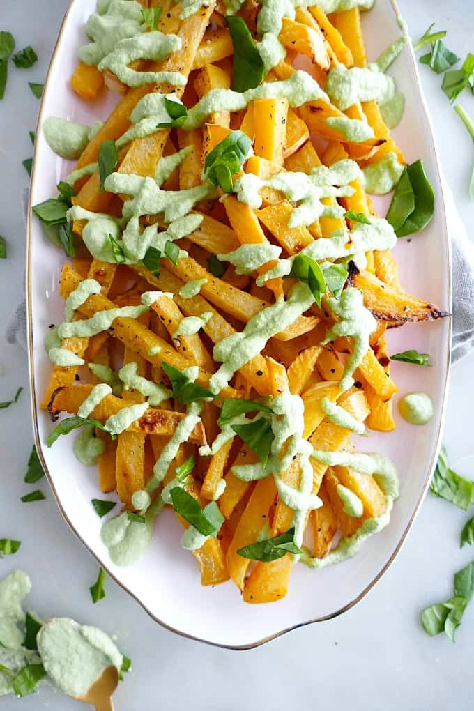 Rutabaga Fries with Zesty Cashew Dipping Sauce - It's a Veg World After ...