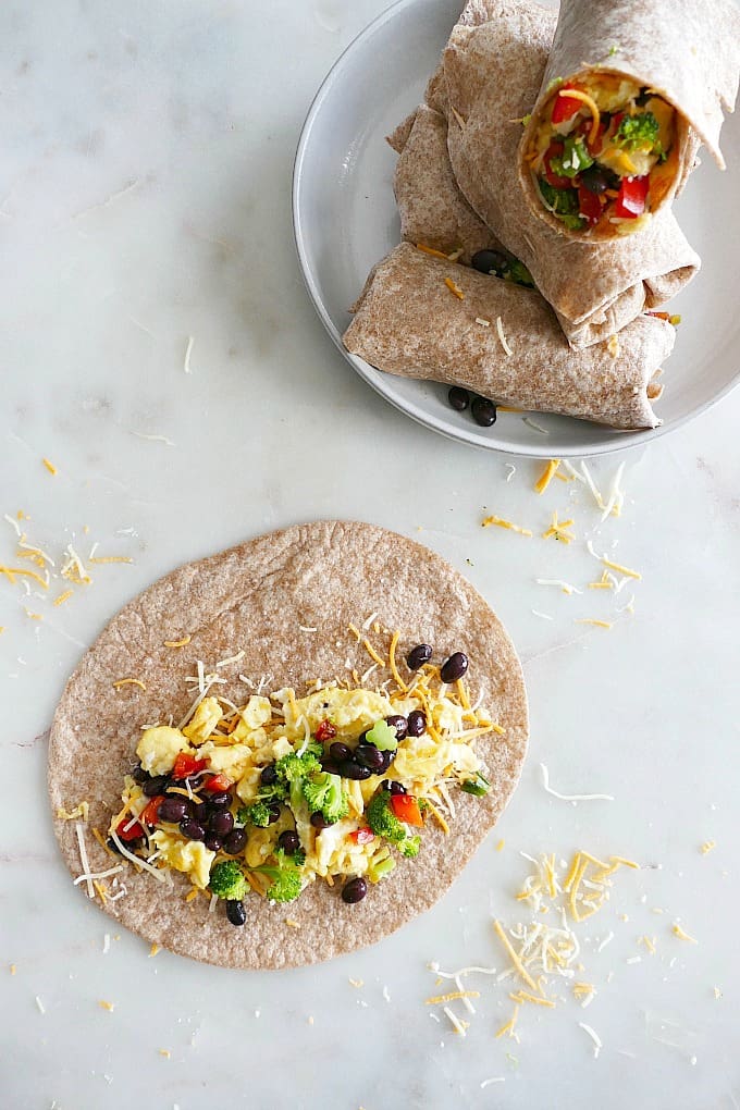 Veggie Breakfast Burritos