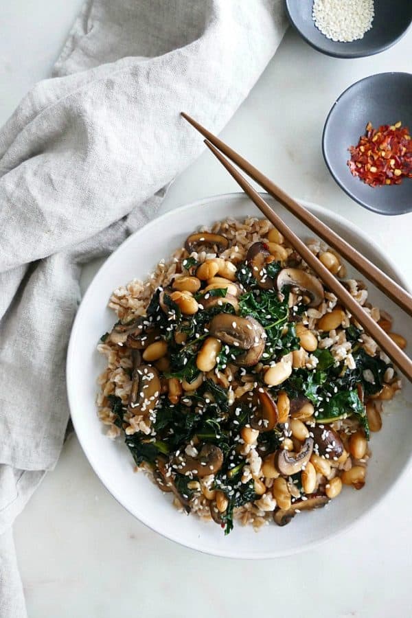 Baby Portobello Mushroom Stir Fry - It's a Veg World After All®