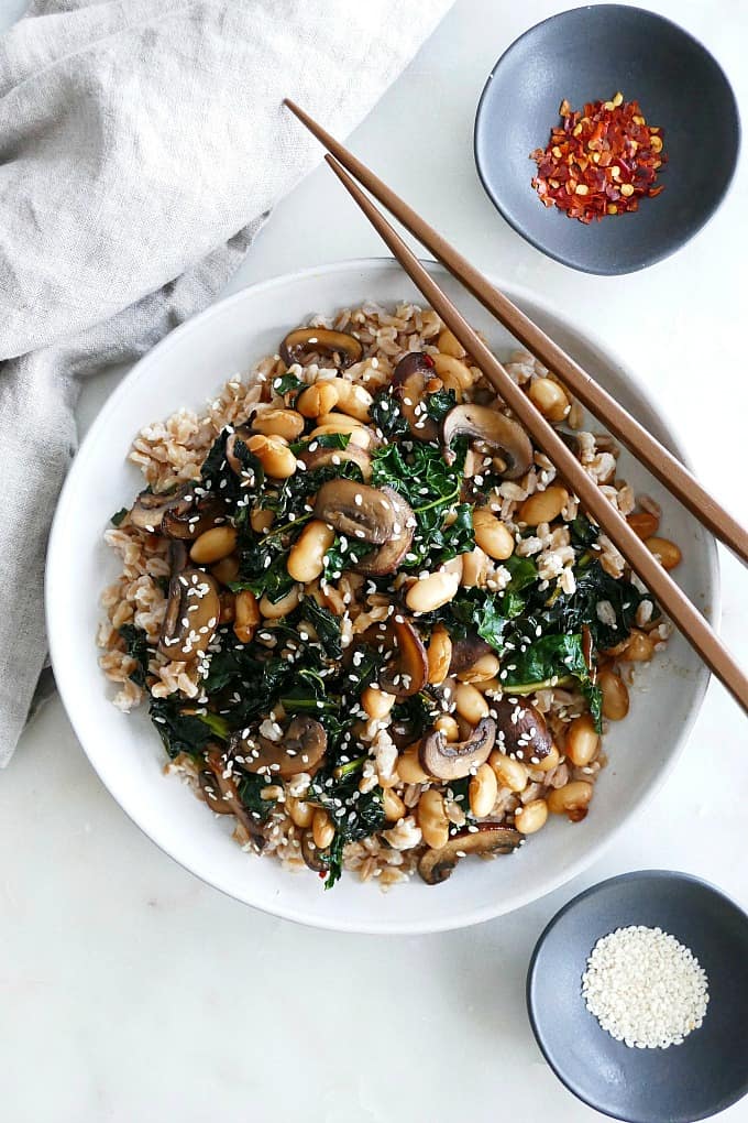 Baby Portobello Mushroom Stir Fry