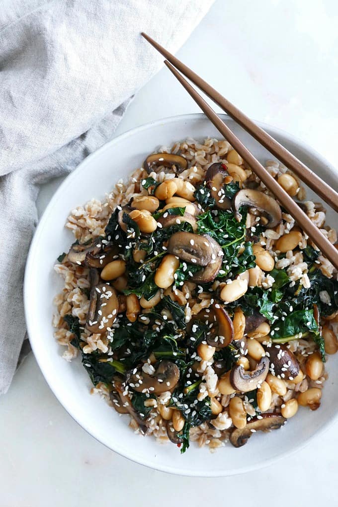 Baby Portobello Mushroom Stir Fry - It's a Veg World After All®