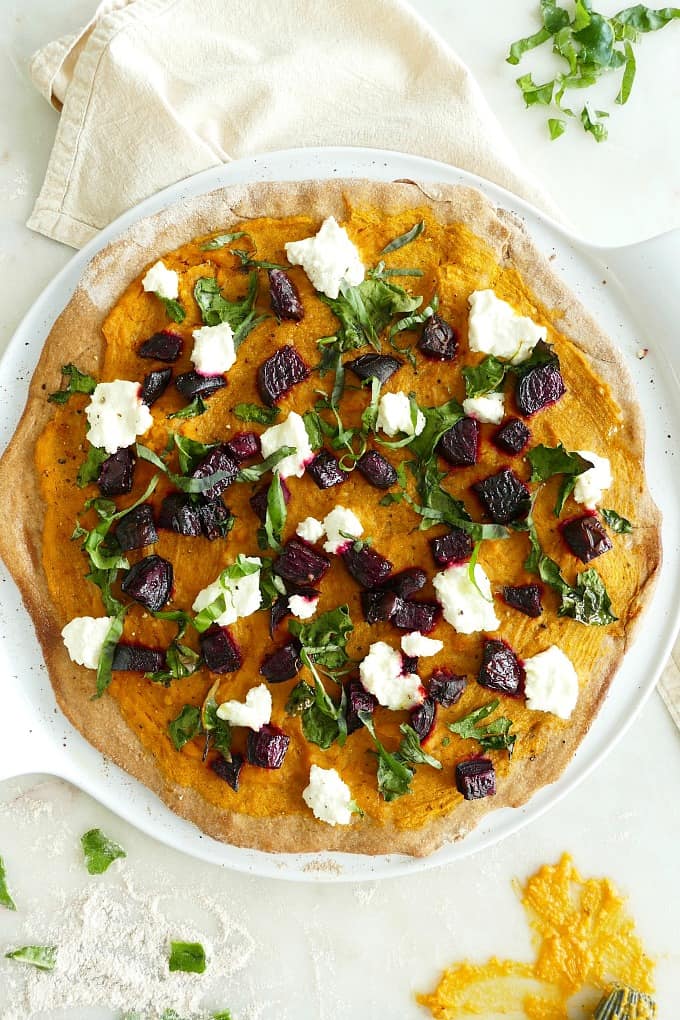 Butternut Squash and Beet Pizza