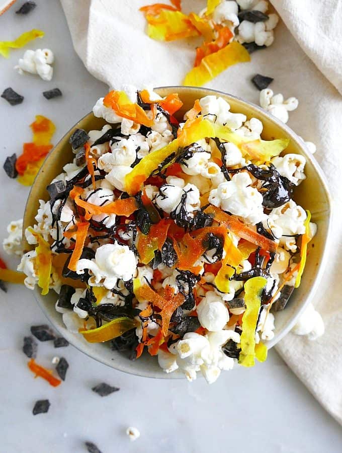 Candied Vegetable Popcorn Mix
