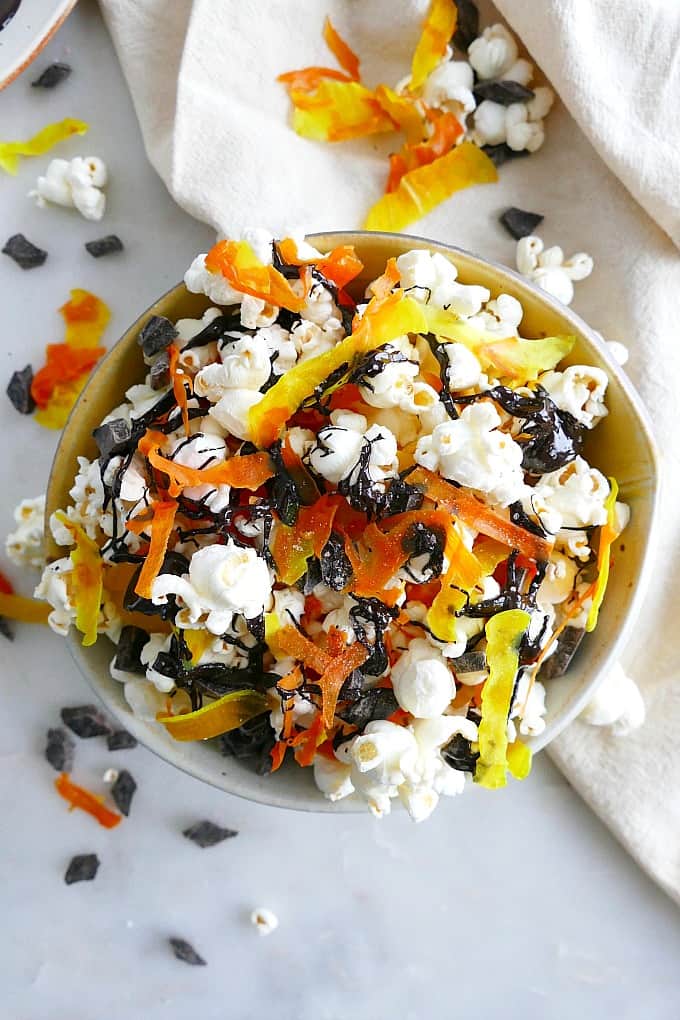 Candied Vegetable Popcorn Mix