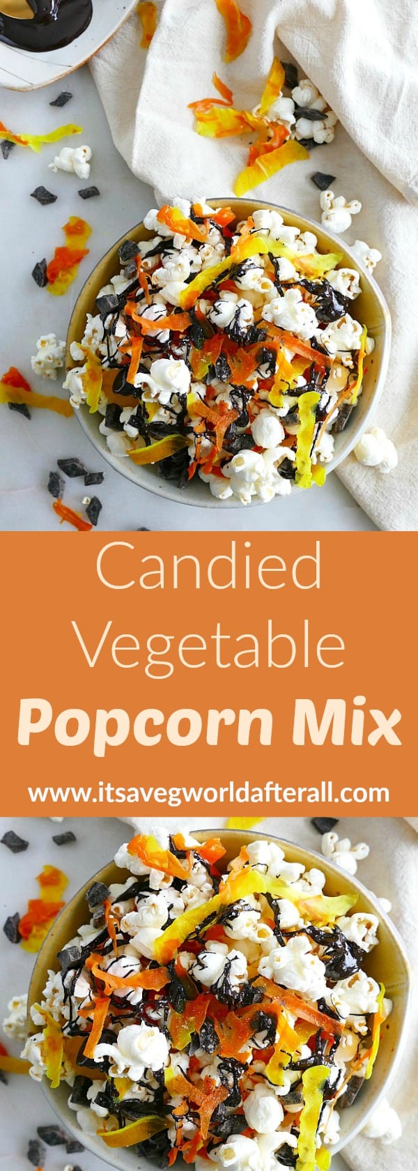 Candied Vegetable Popcorn Mix - It's a Veg World After All®