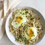 Turnip Noodles with Eggs and Chives