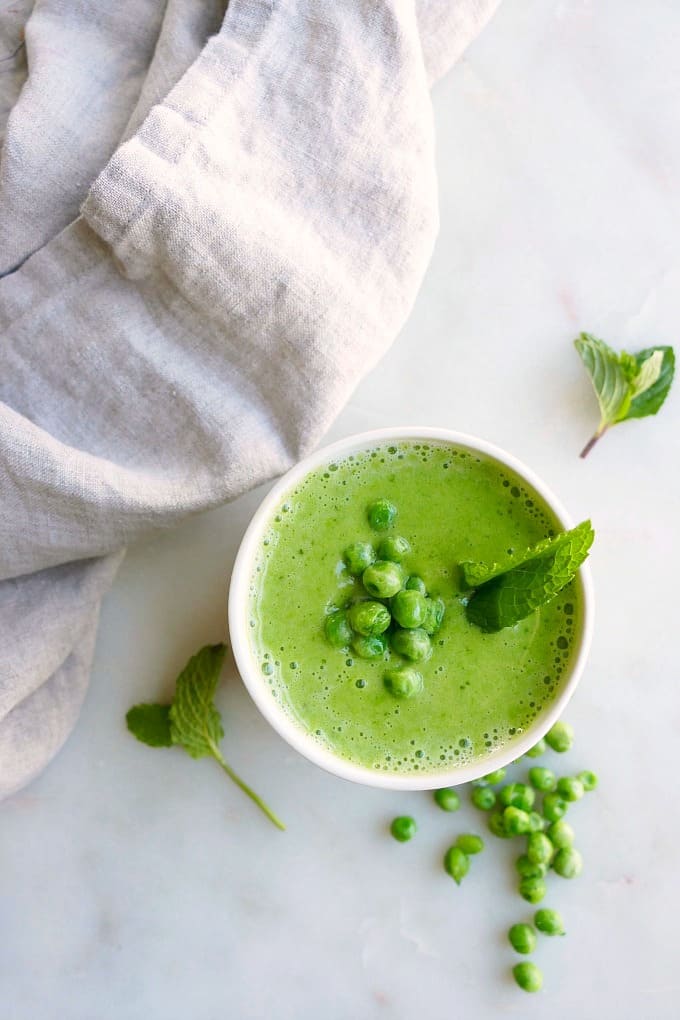 Green Pea Smoothie with Mint