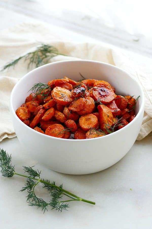 Dill and Maple Roasted Carrots It's a Veg World After All®