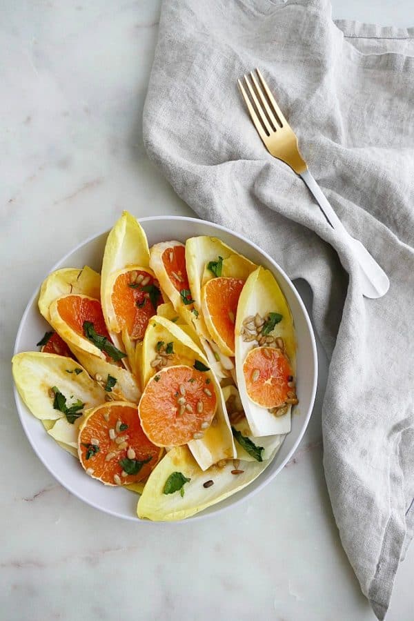 Endive Orange Salad with Tahini Dressing It's a Veg World After All®