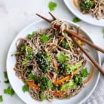 peanut soba noodles with roasted broccoli