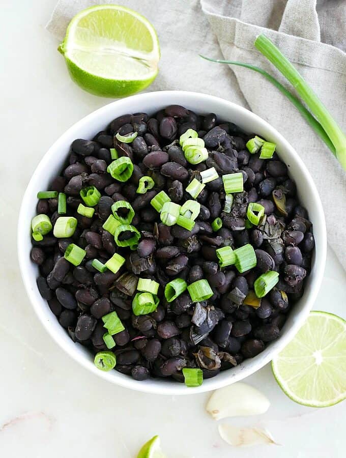 slow cooker black beans with scallions